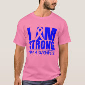 私は強い – 私は生存者 – 結腸がん Tシャツ (正面)