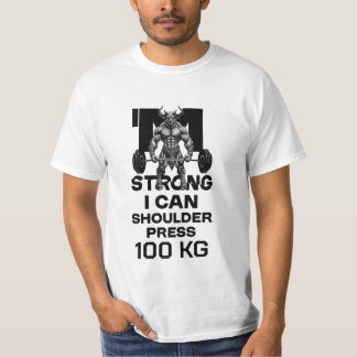 私は強い – 私は肩を押すことができる Tシャツ