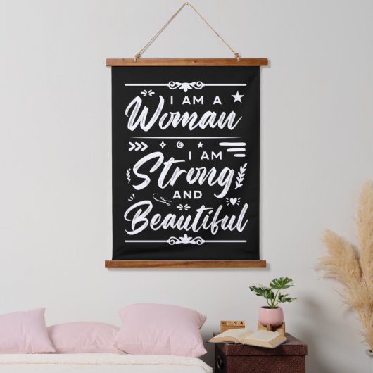 私は強くて美しい女性だ 吊り下げ型タペストリー (寝室)