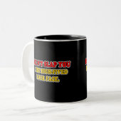 私は強く打ちませんでした ツートーンマグカップ (正面左)