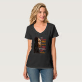 私は強力なアリアムメラニン女王アフリカ系アメリカ Tシャツ (正面フル)