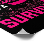 私は強力な恐れを知らないピンクの乳がんSである ポスター (角)