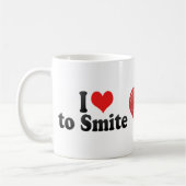私は強打することを愛します コーヒーマグカップ (左)