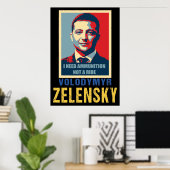 私は弾薬が必要だ、乗っていない、Volodymyr Zelensky ポスター (ホームオフィス)