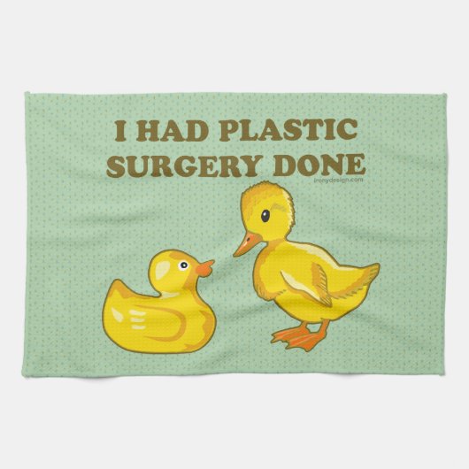 私は形成外科をできていてもらいました キッチンタオル (横)