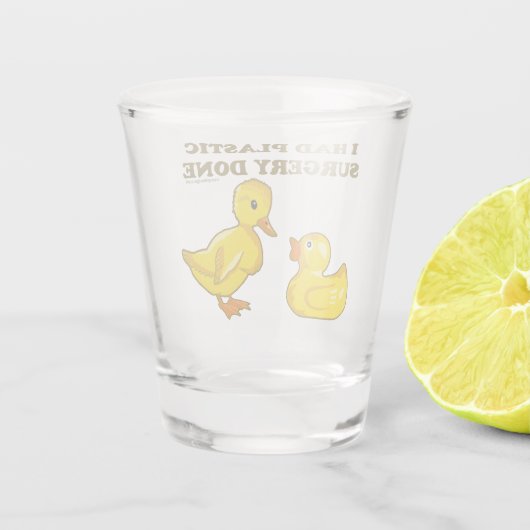 私は形成外科をできていてもらいました ショットグラス (裏面)