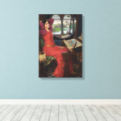 私は影に半分酔っている – John Waterhouse キャンバスプリント (インサイチュ (ウッドフロア))