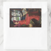 私は影に半分酔っている – John Waterhouse 長方形シール (バッグ)