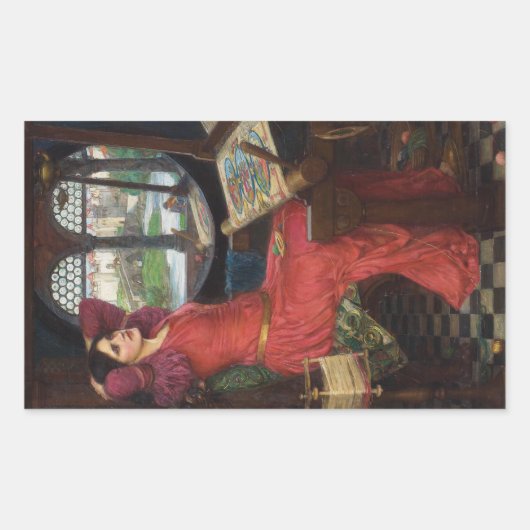 私は影に半分酔っている – John Waterhouse 長方形シール (正面)