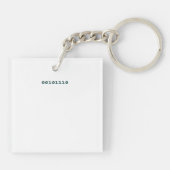 私は影を覚えている – 輝くフード付き姿デザイン キーホルダー (裏面)