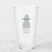 私は影を覚えている – 輝くフード付き姿デザイン タンブラーグラス (裏面)