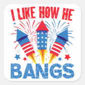 私は彼がカップルのマッチング家族の懇親会を打つ方法が好き スクエアシール (正面)