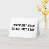 私は彼が少年の頃に泥を知った カード (黄色い花)