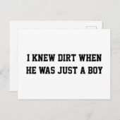 私は彼が少年の頃に泥を知った ポストカード (正面/裏面)