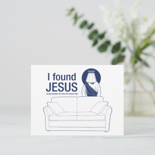 私は彼が長椅子の後ろにいるのが見えた ポストカード (スタンド正面)