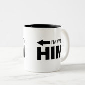 私は彼とあります(去られて) ツートーンマグカップ (正面右)