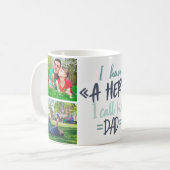 私は彼と呼ばれるヒーローを持っているパパカスタムフォトファーザー コーヒーマグカップ (正面左)