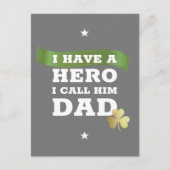 私は彼と呼ばれる英雄を持っているパパ – 父の日 ポストカード (正面)