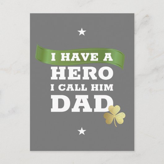私は彼と呼ばれる英雄を持っているパパ – 父の日 ポストカード (正面)