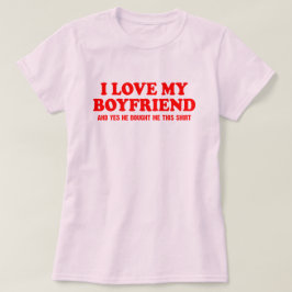 私は彼とyesが大好き買です。 tシャツ