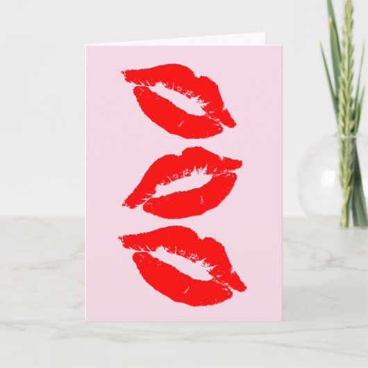 私は彼のためにあなたのキスカードを愛している カード (正面)