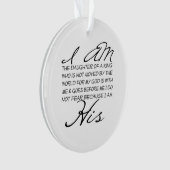 私は彼のキリスト教のインスピレーションだ オーナメント (正面)