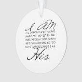 私は彼のキリスト教のインスピレーションだ オーナメント (正面)