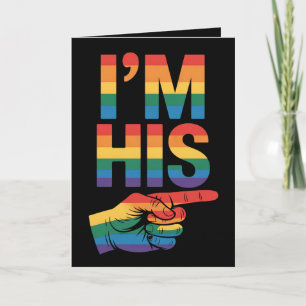 私は彼のゲイカップルのマッチングLGBTQプライド カード