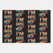 私は彼のゲイカップルのマッチングLGBTQプライド ラッピングペーパーシート (正面)