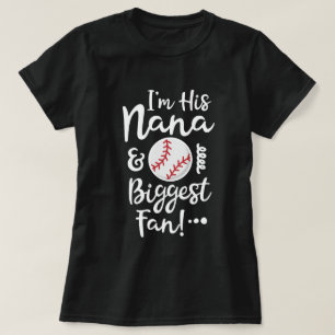 私は彼のナナおよび最も大きいファンの野球の祖母のギフトです Tシャツ