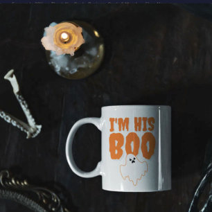 私は彼のブー おもしろい幽霊 ハロウィン妻 コーヒーマグカップ