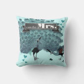 私は彼のミセス・ピーコック枕 クッション (正面)