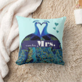 私は彼のミセス・ピーコック枕 クッション (ブランケット)