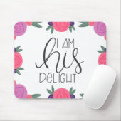 私は彼の喜び明るい花模様マウスパッド マウスパッド (マウス)