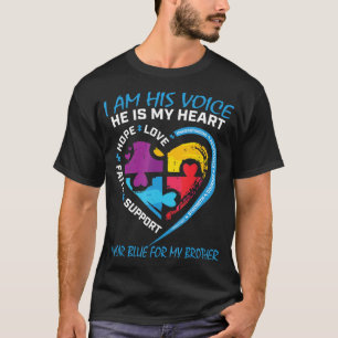 私は彼の声です彼は私のハートです私のbに対してはI衣服ブルーです Tシャツ