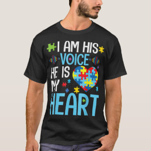 私は彼の声です彼は私のハートです自閉症P Tシャツ