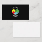 私は彼の声の自閉症意識Tシャツの母の親 名刺 (正面/裏面)