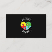 私は彼の声の自閉症意識Tシャツの母の親 名刺 (正面)