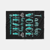 私は彼の声は彼が私の特別なハートである フリースブランケット (正面(横))