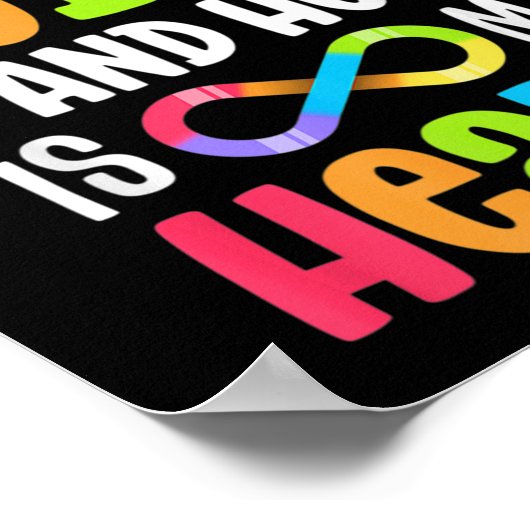 私は彼の声は彼は私のハート自閉症の意識が前に ポスター (角)