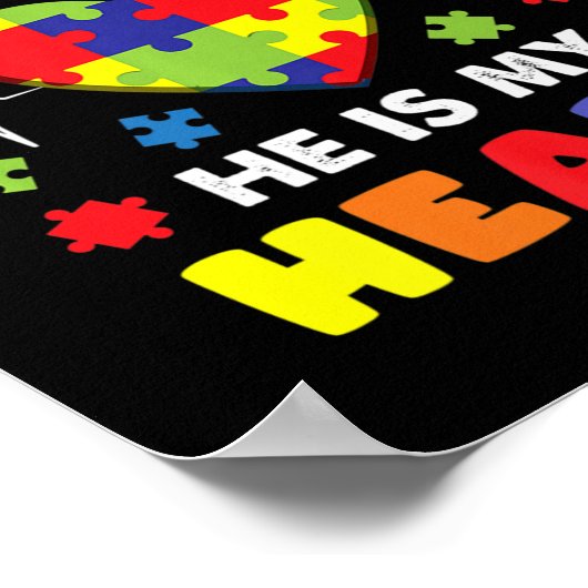 私は彼の声は彼は私のハート自閉症の意識が前に ポスター (角)