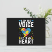 私は彼の声は彼は私のハート自閉症ママパパ 招待状 (スタンド正面)