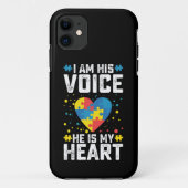 私は彼の声は彼は私のハート自閉症ママパパ Case-Mate iPhoneケース (裏面)