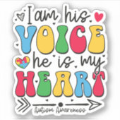 私は彼の声は彼は私のハート、自閉症の母である シール (正面)