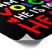 私は彼の声は私のハートママ自閉症 ポスター (角)