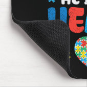 私は彼の声彼は私のハート自閉症意識ASL マウスパッド (コーナー)