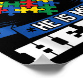 私は彼の声、彼は私のハート自閉症意識の息子である ポスター (角)