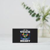 私は彼の声、彼は私のハート自閉症意識の息子である 名刺 (スタンド正面)