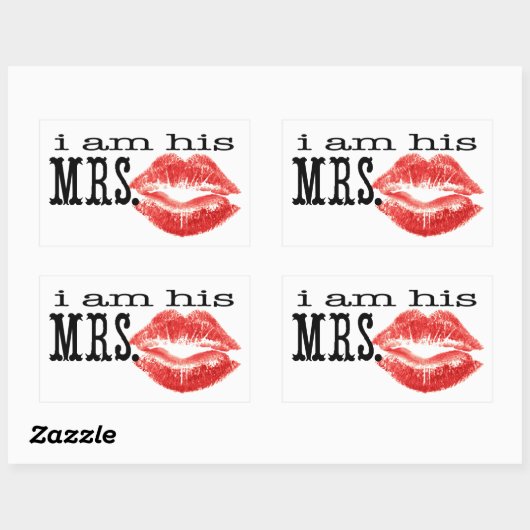 私は彼の妻である。 長方形シール (シート)