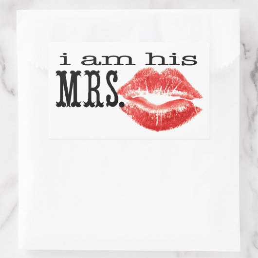 私は彼の妻である。 長方形シール (バッグ)